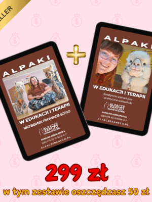 E-book alpakoterapia + Niezbędnik prowadzącego alpakoterapię – pakiet rozszerzony