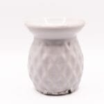 Biały kominek ceramiczny do wosków