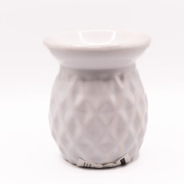 Biały kominek ceramiczny do wosków