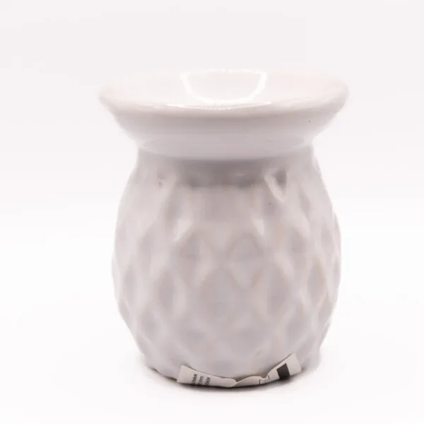 Biały kominek ceramiczny do wosków