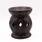 Czarny kominek ceramiczny do wosków