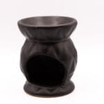 Czarny kominek ceramiczny do wosków