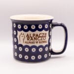 Kubek ręcznie malowany Bolesławiec „Alpacze Ranczo” 350 ml
