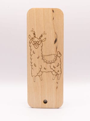 Zakładka z alpaką w okularach