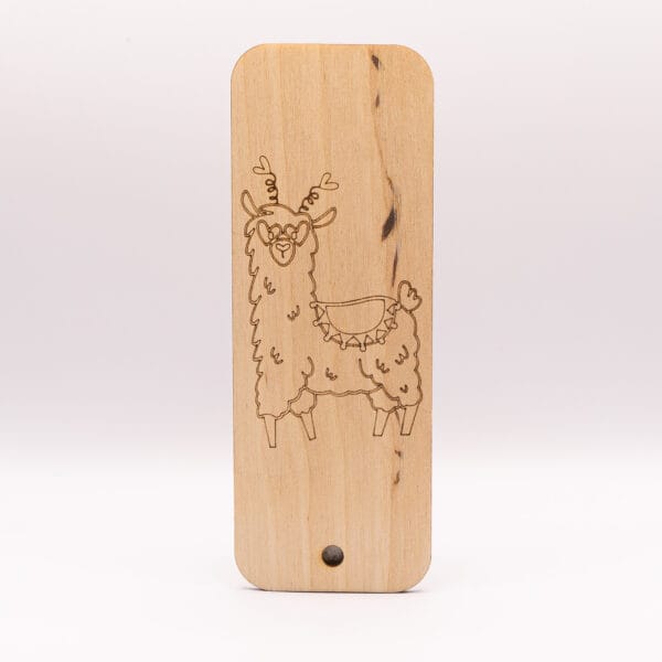 Zakładka z alpaką w okularach