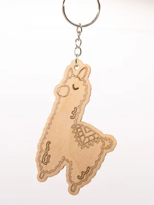 Breloczek z alpaką i kocykiem