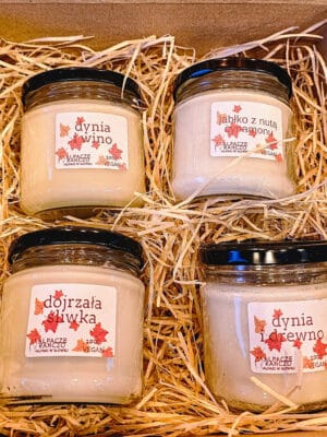 Zestaw prezentowy 4 świeczki sojowe