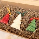 Zestaw prezentowy 3 świąteczne świeczki sojowe choinki