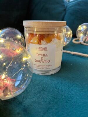 Świeca sojowa premium Dynia & Drewno