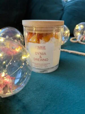 Świeca sojowa premium Dynia & Drewno