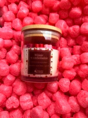Walentynkowa świeca - Wiśnie w czekoladzie